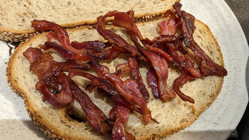 Bacon: whey-fed pastured pork River's Edge Dairy