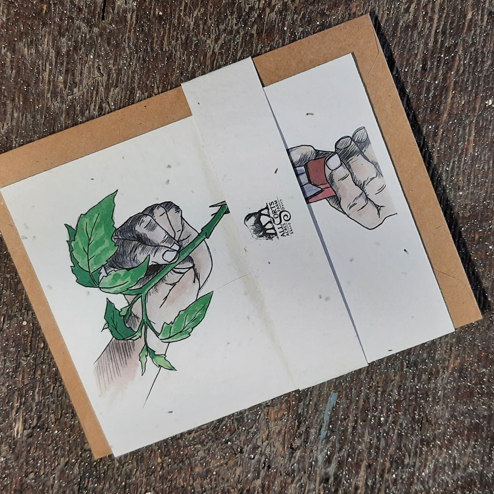 Tending and Grafting - seed paper greeting card All Sorts Acres Farm