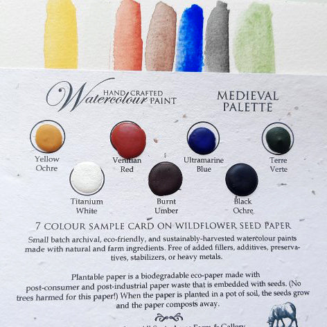 Handmade Paint Card - Medieval Palette All Sorts Acres Farm