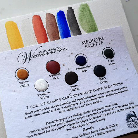 Handmade Paint Card - Medieval Palette All Sorts Acres Farm