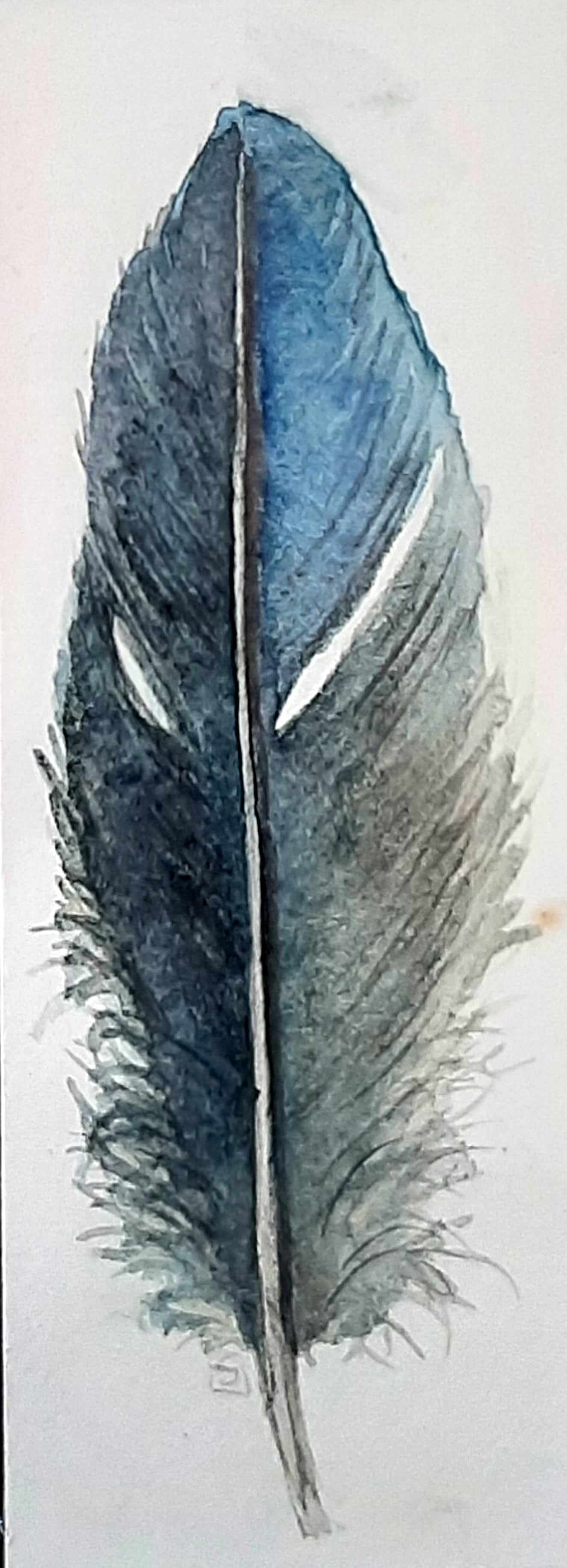 Meditation Feather #2 - Mini Painting All Sorts Acres Farm