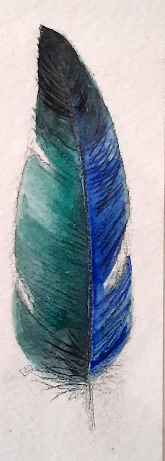Meditation Feather #4 - Mini Painting All Sorts Acres Farm