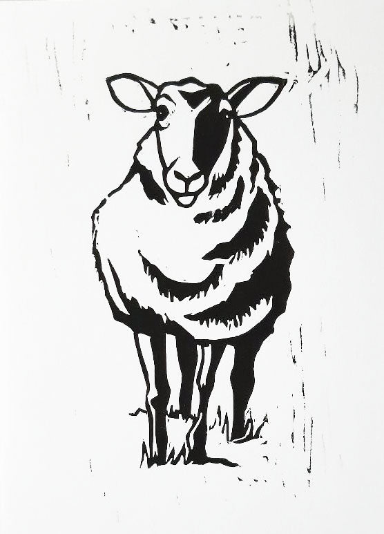 Mouse - Hand pulled card All Sorts Acres Farm