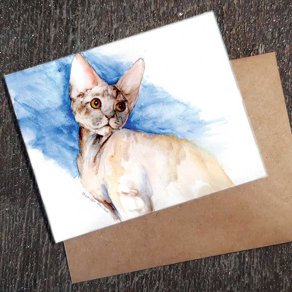 Rex Cat- seed paper greeting card All Sorts Acres Farm