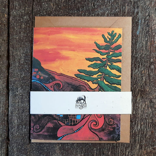 Connection: Sunset Symbiosis- seed paper greeting card All Sorts Acres Farm