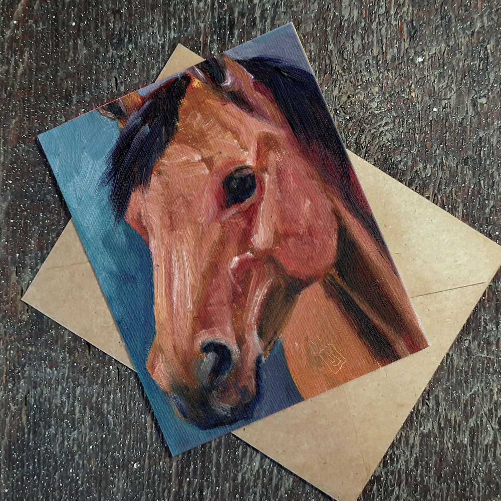 Bay Horse - seed paper greeting card All Sorts Acres Farm