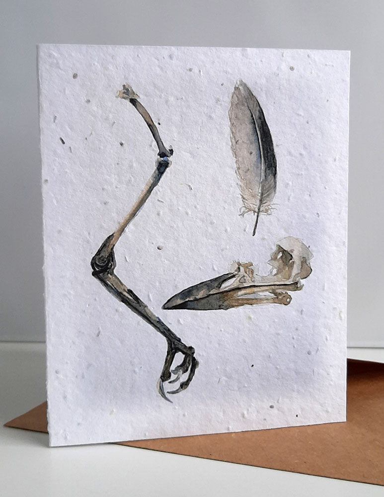 Farm Found: Bird Bones - seed paper greeting card All Sorts Acres Farm
