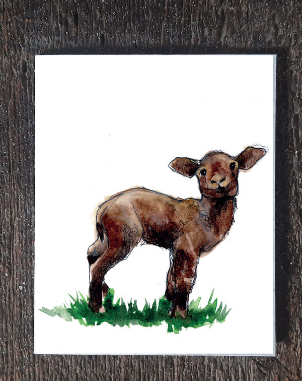 Springtime Lamb - seed paper greeting card All Sorts Acres Farm