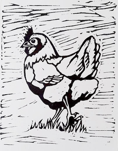 Henny Penny - Hand pulled card All Sorts Acres Farm