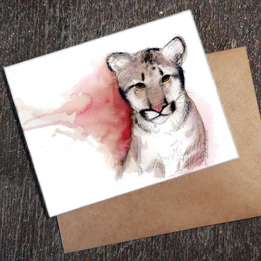 Cougar Cub - seed paper greeting card All Sorts Acres Farm