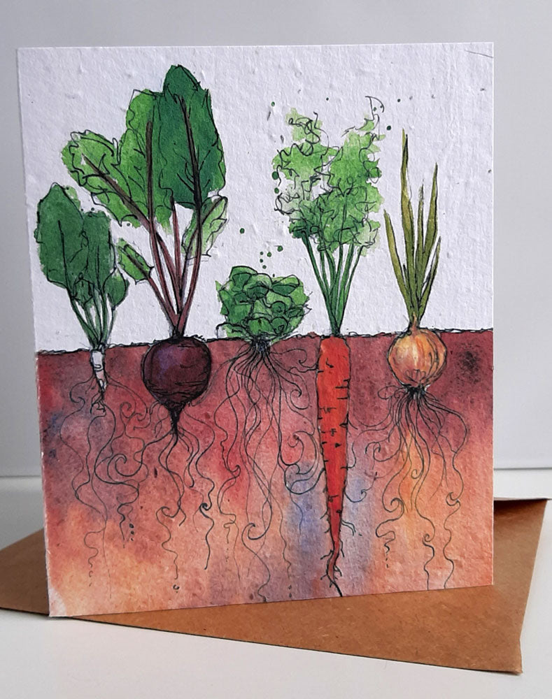 Veggie Garden - seed paper greeting card All Sorts Acres Farm