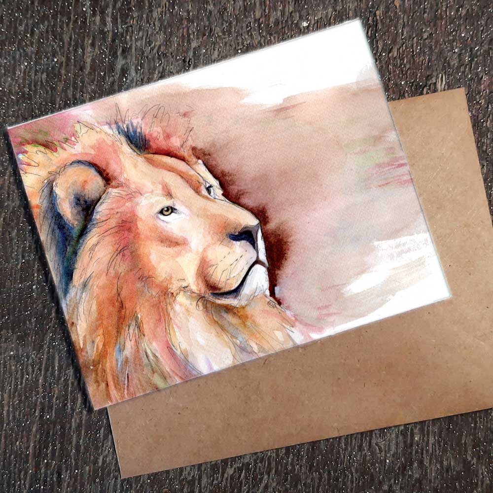 Lion - seed paper greeting card All Sorts Acres Farm