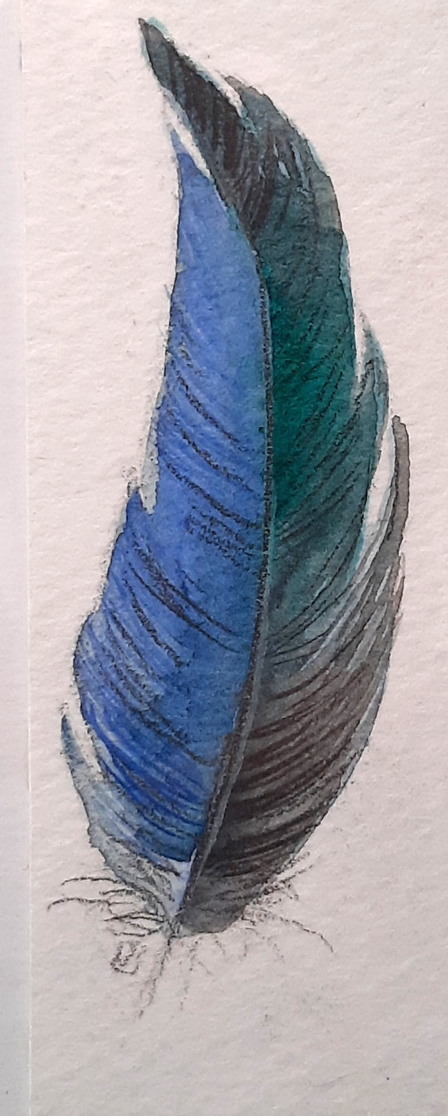 Meditation Feather #1 - Mini Painting All Sorts Acres Farm